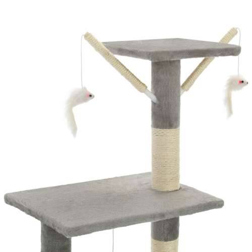 Penjalica za mačke sa stupovima za grebanje od sisala 138 cm siva Cijena