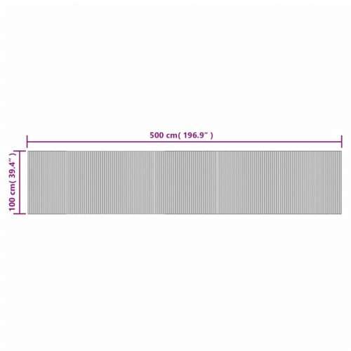 Tepih pravokutni crni 100 x 500 cm od bambusa - Crna 100 x 500 cm Cijena