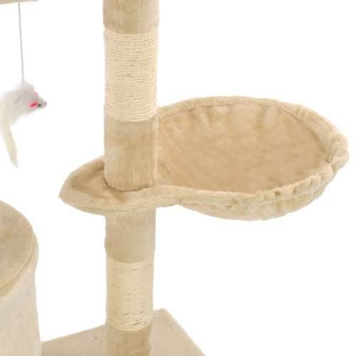 Penjalica za mačke sa stupovima za grebanje od sisala 138 cm bež Cijena