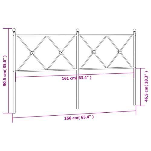 Metalno uzglavlje crno 160 cm - Crna 160 cm 1 Cijena