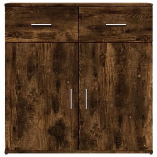 Komoda boja dimljenog hrasta 79x38x80 cm konstruirano drvo - Dimljeni hrast 1 Cijena