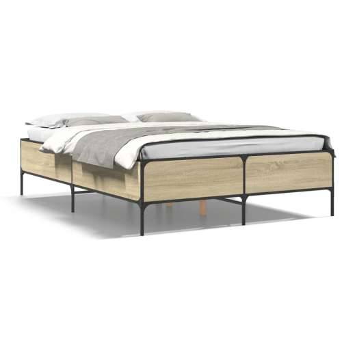 Okvir za krevet boja hrasta 140x200cm konstruirano drvo i metal - sonoma hrast 140 x 200 cm 44 cm Cijena