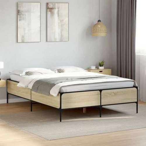 Okvir za krevet boja hrasta 140x200cm konstruirano drvo i metal - sonoma hrast 140 x 200 cm 44 cm Cijena