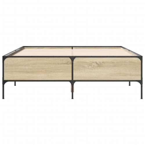 Okvir za krevet boja hrasta 140x200cm konstruirano drvo i metal - sonoma hrast 140 x 200 cm 44 cm Cijena