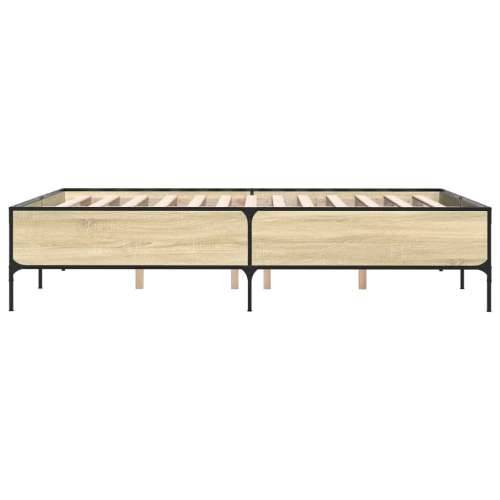 Okvir za krevet boja hrasta 140x200cm konstruirano drvo i metal - sonoma hrast 140 x 200 cm 44 cm Cijena