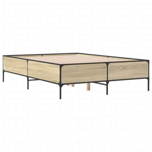 Okvir kreveta boja hrasta 120x200 cm konstruirano drvo i metal - sonoma hrast 120 x 200 cm 44 cm Cijena