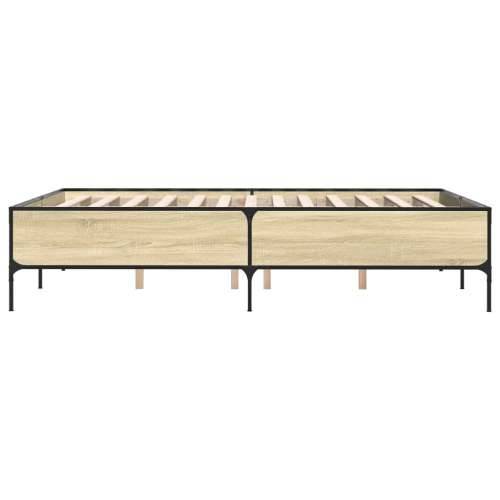 Okvir kreveta boja hrasta 120x200 cm konstruirano drvo i metal - sonoma hrast 120 x 200 cm 44 cm Cijena