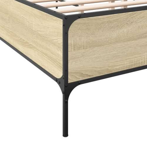 Okvir kreveta boja hrasta 120x200 cm konstruirano drvo i metal - sonoma hrast 120 x 200 cm 44 cm Cijena