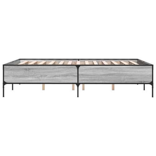 Okvir za krevet boja hrasta 120x190cm konstruirano drvo i metal - Sivi hrast sonoma 120 x 190 cm 44 cm Cijena