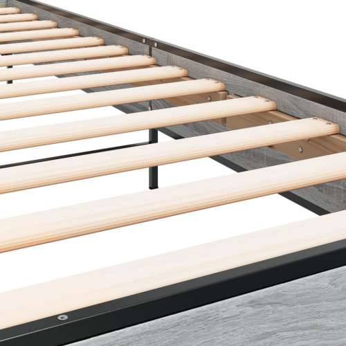Okvir kreveta boja hrasta 90 x 190 cm konstruirano drvo i metal Sivi hrast sonoma 90 x 190 cm Cijena