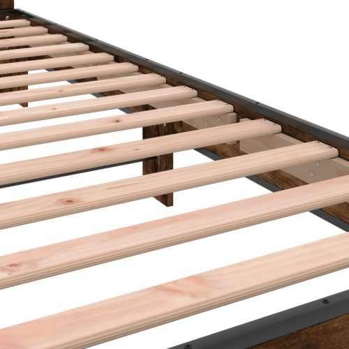 Okvir za krevet boja hrasta 120x200cm konstruirano drvo i metal - Dimljeni hrast 100 x 200 cm Cijena