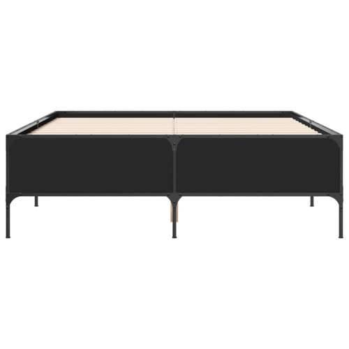 Okvir za krevet crni 150x200 cm konstruirano drvo i metal - Crna 150 x 200 cm 44 cm Cijena