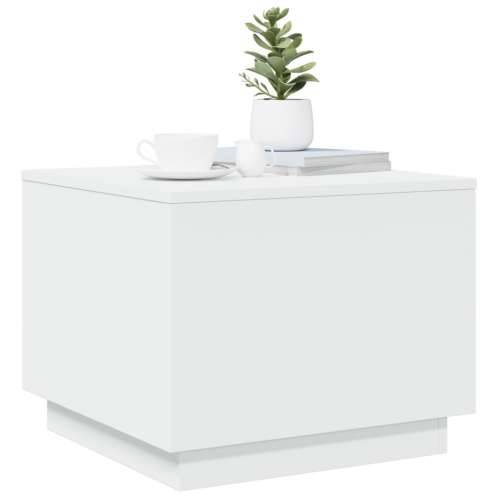 Stolić za kavu s LED svjetlima bijeli 50 x 50 x 40 cm - Bijela 1 50 cm Cijena