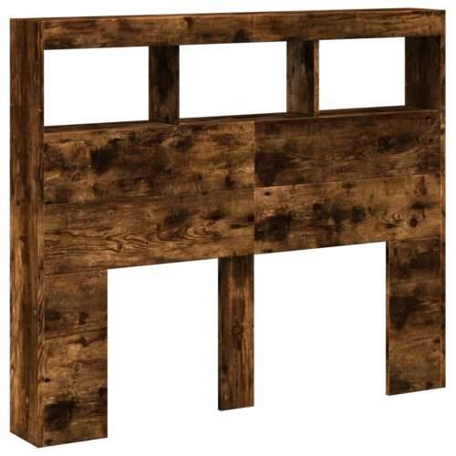 Ormarić za uzglavlje LED boja dimljenog hrasta 120x17x102 cm - Dimljeni hrast 120 x 17 x 102 cm 1 Cijena