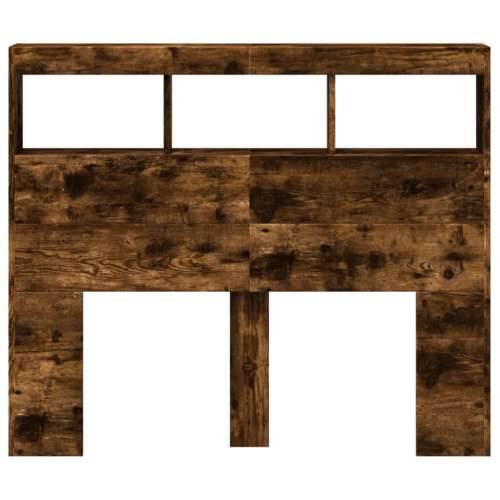 Ormarić za uzglavlje LED boja dimljenog hrasta 120x17x102 cm - Dimljeni hrast 120 x 17 x 102 cm 1 Cijena