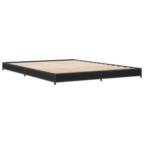 Okvir kreveta crni 120 x 200 cm od konstruiranog drvo i metal - Crna 120 x 200 cm 14.5 cm Cijena