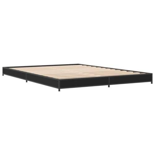 Okvir kreveta crni 120 x 200 cm od konstruiranog drvo i metal - Crna 120 x 200 cm 14.5 cm Cijena