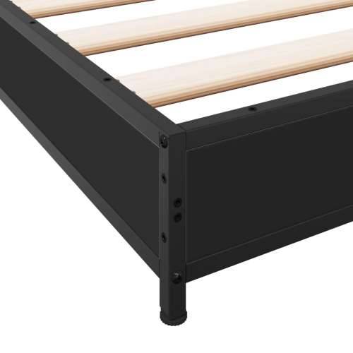 Okvir kreveta crni 120 x 200 cm od konstruiranog drvo i metal - Crna 120 x 200 cm 14.5 cm Cijena