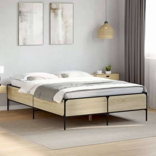 Okvir za krevet boja hrasta 120x190cm konstruirano drvo i metal - sonoma hrast 120 x 190 cm 44 cm Cijena
