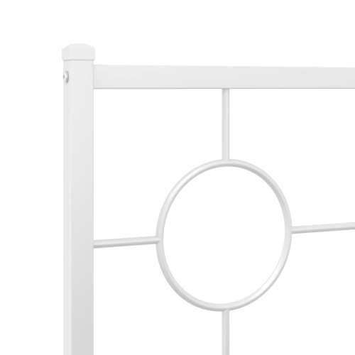 Metalni okvir kreveta uzglavlje i podnožje bijeli 140x200 cm - Bijela 140 x 200 cm s uzglavljem i podnožjem Cijena