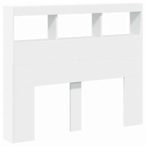Ormarić za uzglavlje s LED svjetlima bijeli 120 x 17 x 102 cm - Bijela 120 x 17 x 102 cm 1 Cijena