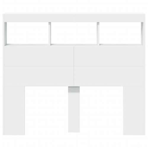 Ormarić za uzglavlje s LED svjetlima bijeli 120 x 17 x 102 cm - Bijela 120 x 17 x 102 cm 1 Cijena