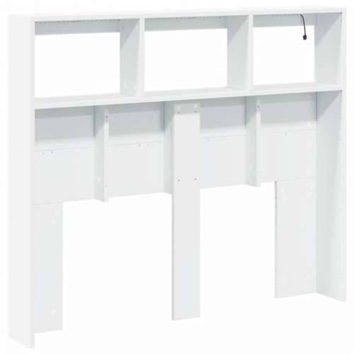 Ormarić za uzglavlje s LED svjetlima bijeli 120 x 17 x 102 cm - Bijela 120 x 17 x 102 cm 1 Cijena
