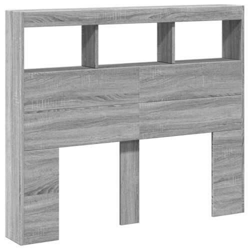 Ormarić za uzglavlje LED sivom sonomom 120x17x102 cm - Sivi hrast sonoma 120 x 17 x 102 cm 1 Cijena