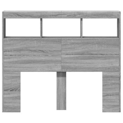 Ormarić za uzglavlje LED sivom sonomom 120x17x102 cm - Sivi hrast sonoma 120 x 17 x 102 cm 1 Cijena
