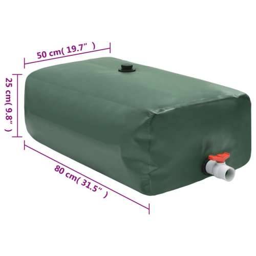 Spremnik za vodu sa slavinom sklopivi 100 L PVC - Zelena 100 l 1 Cijena