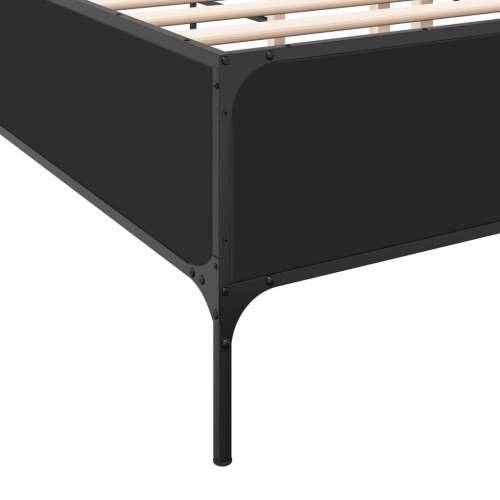 Okvir za krevet crni 180 x 200 cm konstruirano drvo i metal - Crna 180 x 200 cm 44 cm Cijena