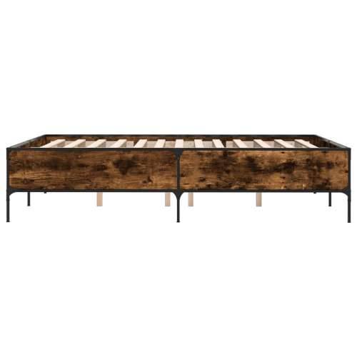 Okvir kreveta boja hrasta 120x200 cm konstruirano drvo i metal Dimljeni hrast 120 x 200 cm 44 cm Cijena