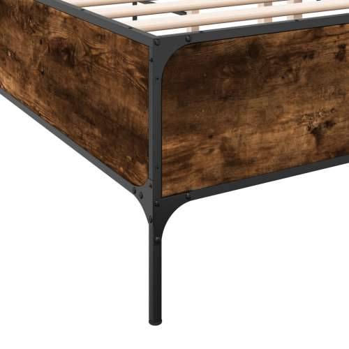 Okvir kreveta boja hrasta 120x200 cm konstruirano drvo i metal Dimljeni hrast 120 x 200 cm 44 cm Cijena