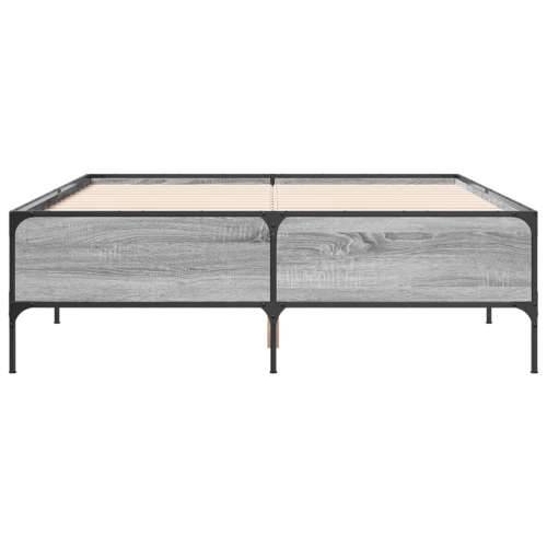 Okvir za krevet boja hrasta 140x190cm konstruirano drvo i metal Sivi hrast sonoma 140 x 190 cm 44 cm Cijena