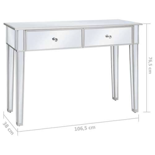 Zrcalni konzolni stol od MDF-a i stakla 106,5 x 38 x 76,5 cm Cijena