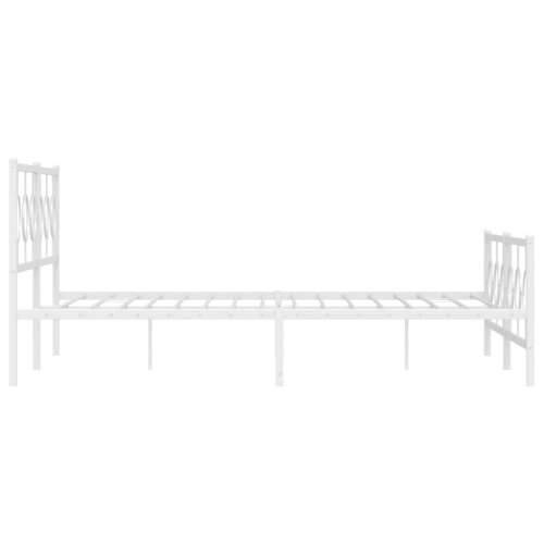 Metalni okvir kreveta uzglavlje i podnožje bijeli 180x200 cm - Bijela 180 x 200 cm s uzglavljem i podnožjem Cijena