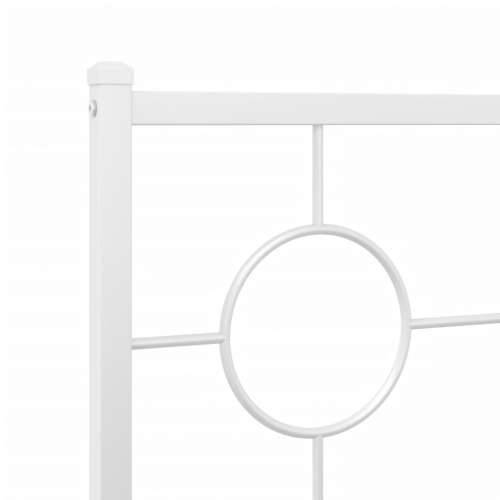 Metalni okvir kreveta uzglavlje i podnožje bijeli 180x200 cm - Bijela 180 x 200 cm s uzglavljem i podnožjem Cijena