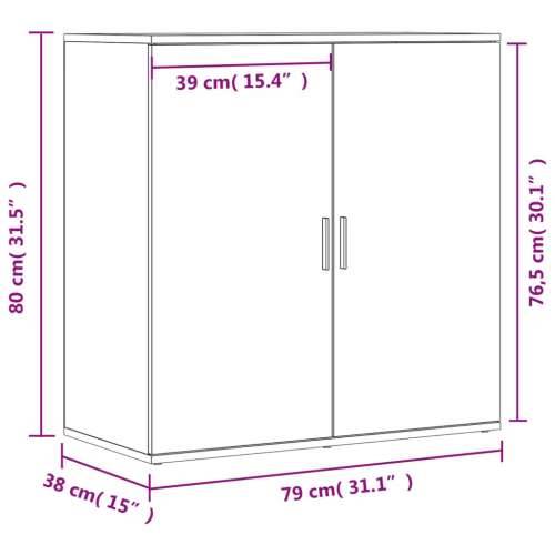 Komoda siva boja betona 79x38x80 cm od konstruiranog drva - Beton siva 1 Cijena