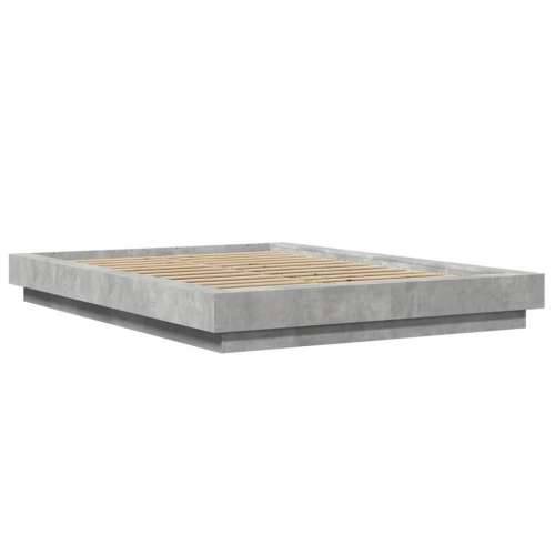 Okvir kreveta boja betona 135 x 190 cm od konstruiranog drva - Beton siva 135 x 190 cm Cijena