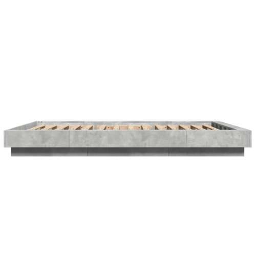 Okvir kreveta boja betona 135 x 190 cm od konstruiranog drva - Beton siva 135 x 190 cm Cijena