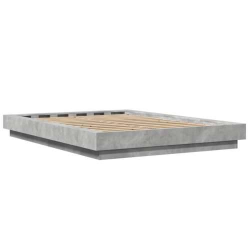 Okvir kreveta boja betona 135 x 190 cm od konstruiranog drva - Beton siva 135 x 190 cm Cijena