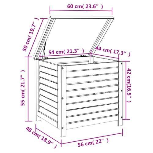 Vrtna kutija za pohranu 60x50x55cm od masivnog drva eukaliptusa - 60 x 50 x 55 cm Cijena
