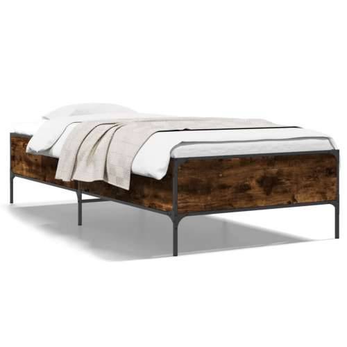 Okvir kreveta boja hrasta 75 x 190 cm konstruirano drvo i metal - Dimljeni hrast 75 x 190 cm 44 cm Cijena
