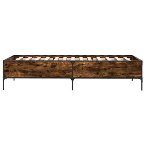 Okvir kreveta boja hrasta 75 x 190 cm konstruirano drvo i metal - Dimljeni hrast 75 x 190 cm 44 cm Cijena
