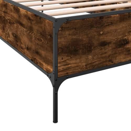 Okvir kreveta boja hrasta 75 x 190 cm konstruirano drvo i metal - Dimljeni hrast 75 x 190 cm 44 cm Cijena