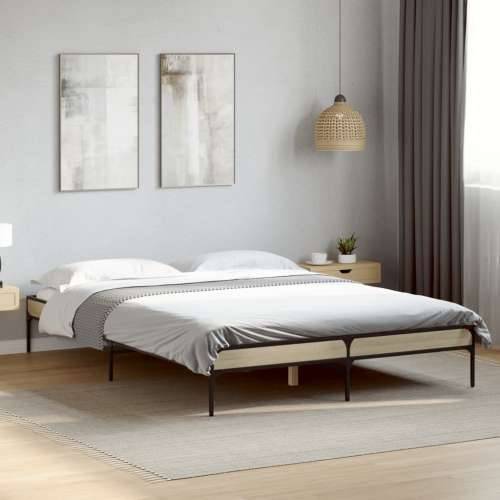 Okvir za krevet boja hrasta 150x200cm konstruirano drvo i metal - sonoma hrast 150 x 200 cm 30 cm Cijena