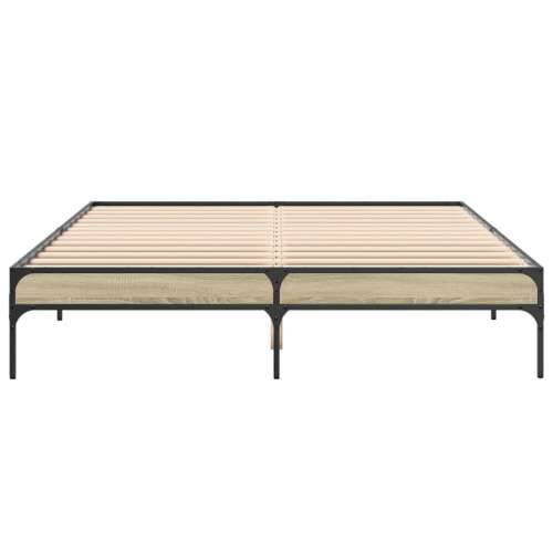 Okvir za krevet boja hrasta 150x200cm konstruirano drvo i metal - sonoma hrast 150 x 200 cm 30 cm Cijena