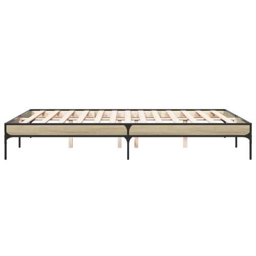 Okvir za krevet boja hrasta 150x200cm konstruirano drvo i metal - sonoma hrast 150 x 200 cm 30 cm Cijena