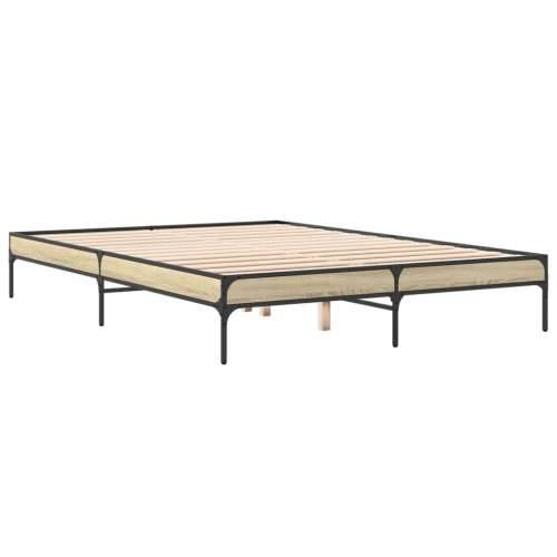 Okvir za krevet boja hrasta 150x200cm konstruirano drvo i metal - sonoma hrast 150 x 200 cm 30 cm Cijena