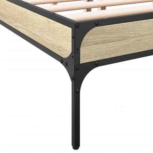 Okvir za krevet boja hrasta 150x200cm konstruirano drvo i metal - sonoma hrast 150 x 200 cm 30 cm Cijena